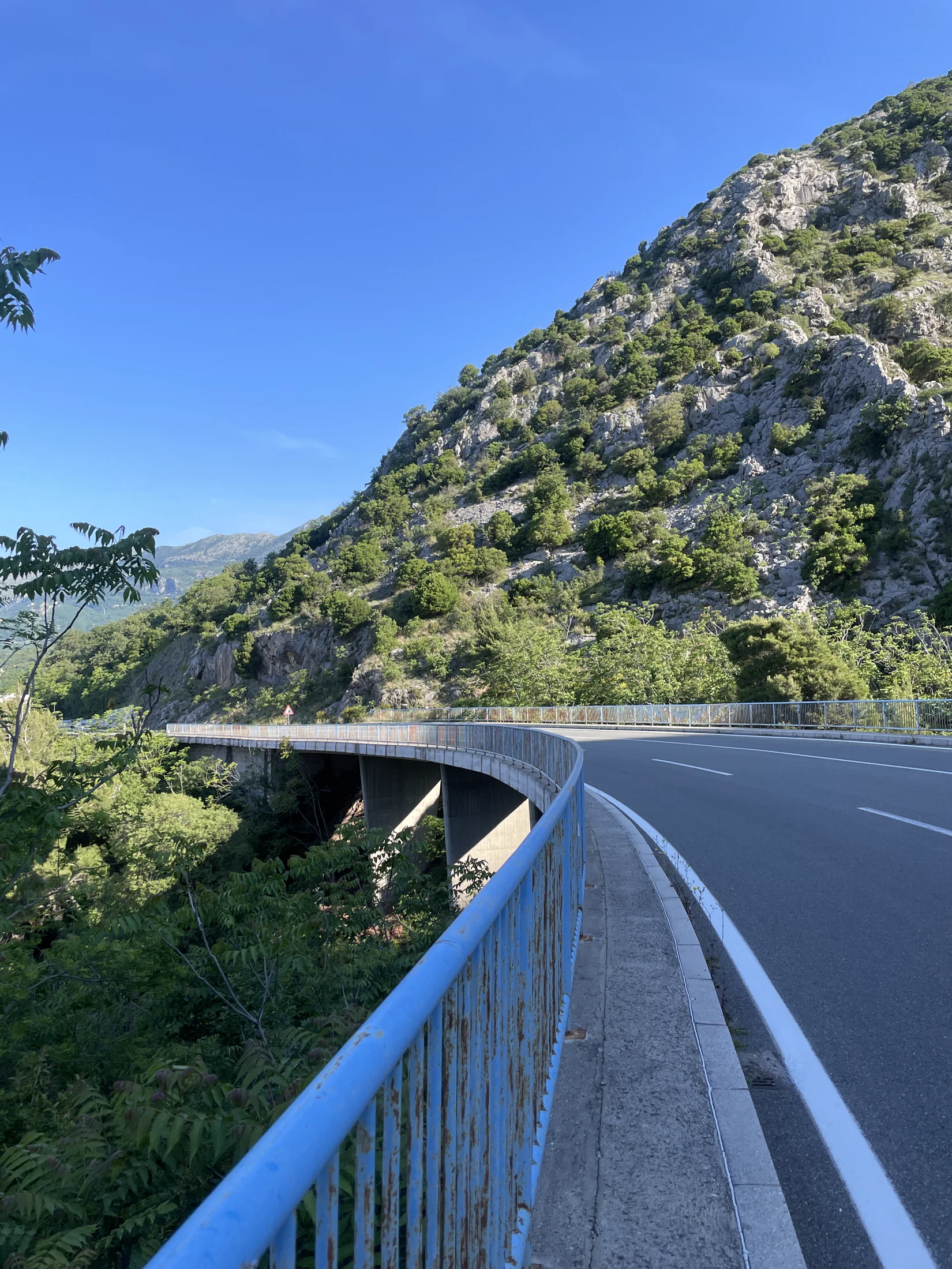 Mountain road on the journey south
