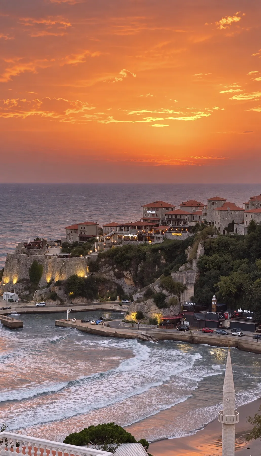Old Ulcinj above the Adriatic