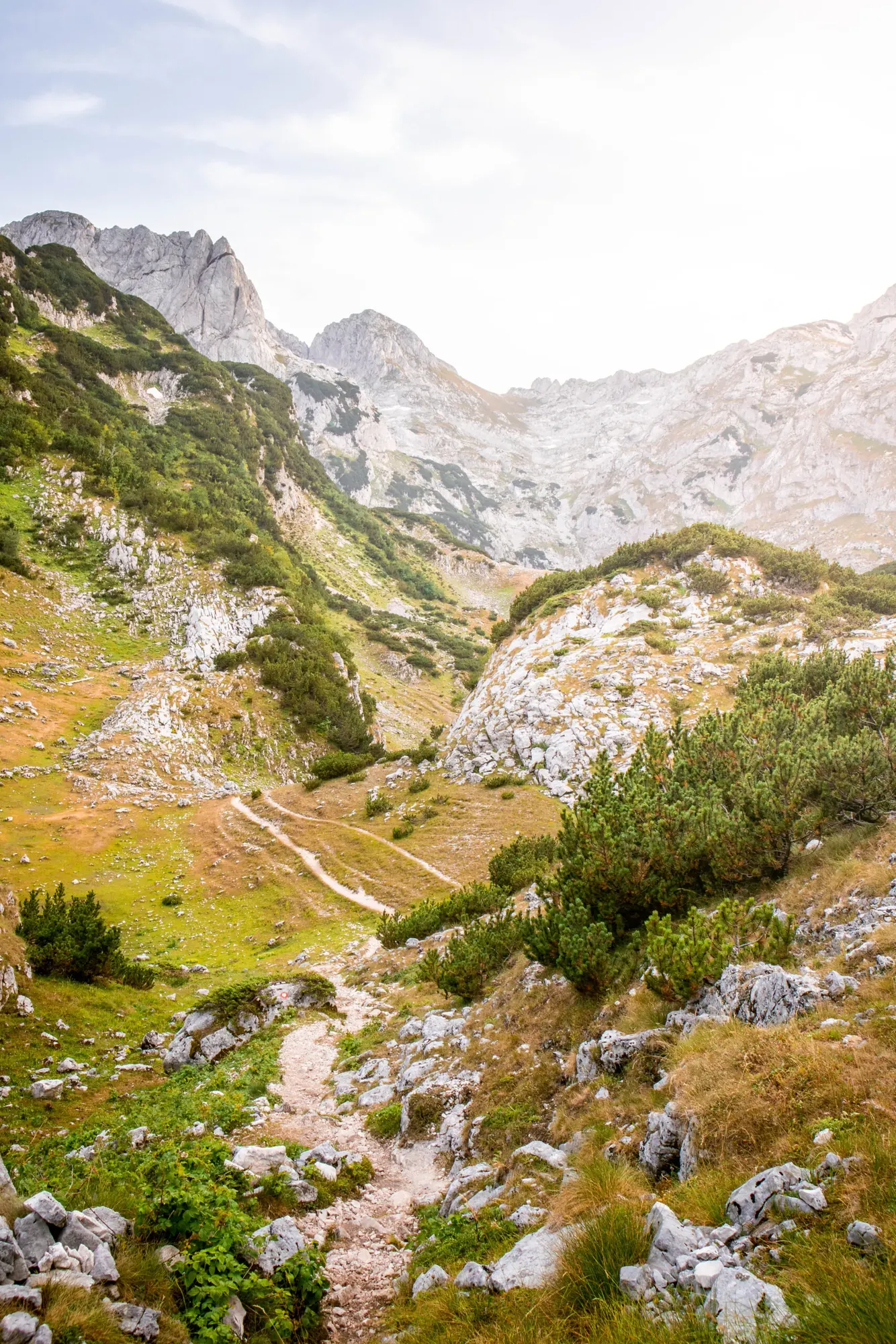 Mountain path through the high Montenegrin landscape