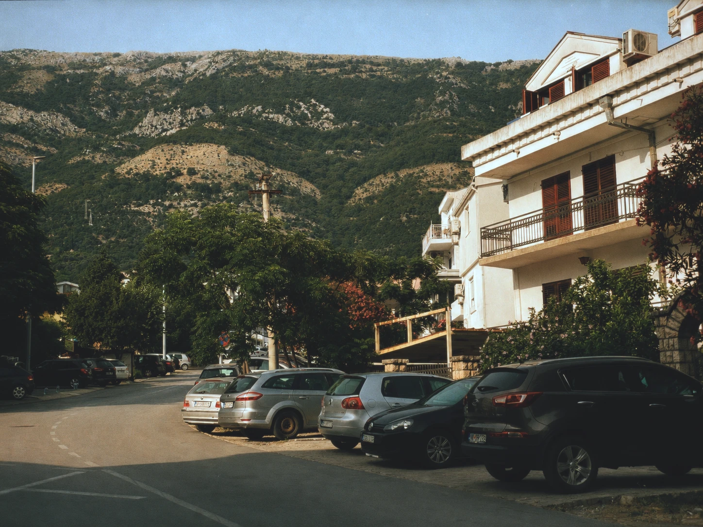 Street near the villa
